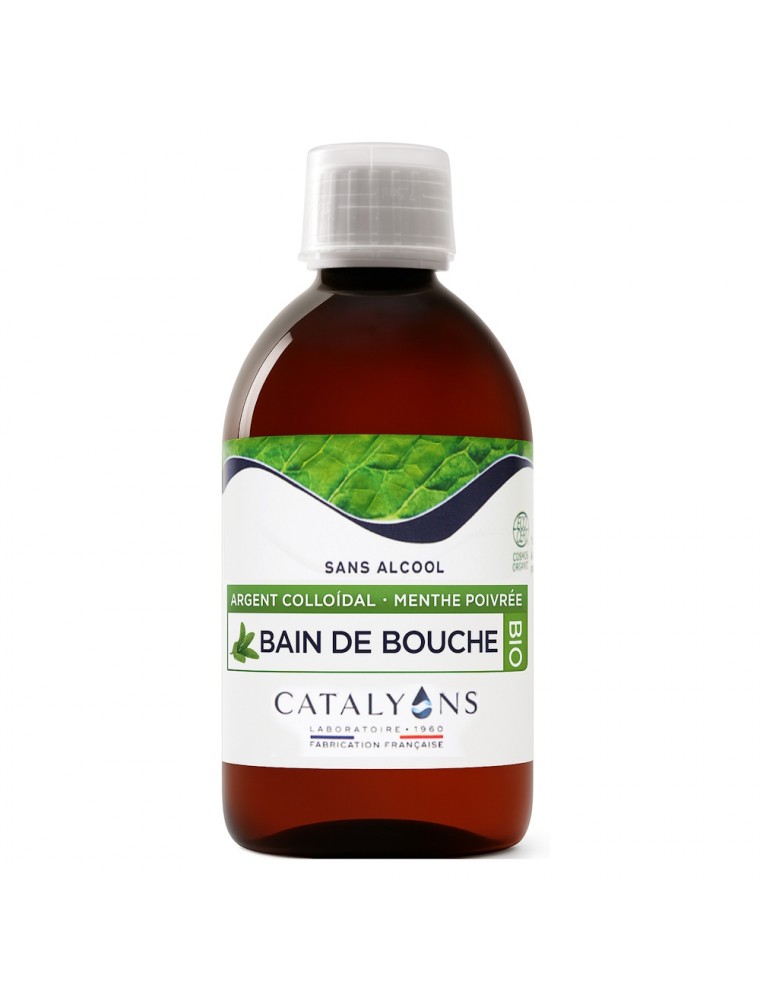 Image principale de la modale pour Bain de bouche à l'argent colloïdal sans alcool Bio 500 ml - Catalyons