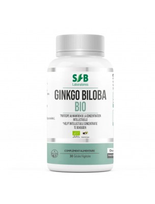 Image de Ginkgo biloba Bio - Concentration 30 gélules - SFB Laboratoires depuis Achetez les produits SFB Laboratoires à l'herboristerie Louis