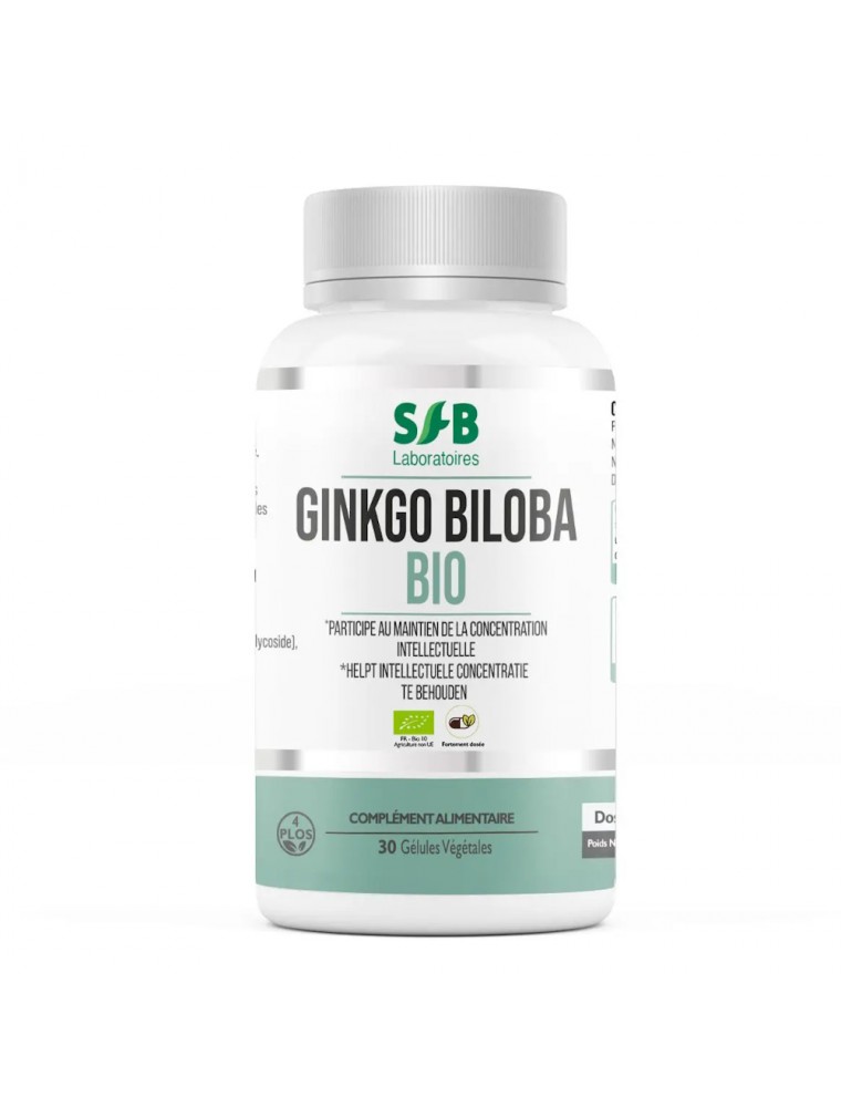 Image principale de la modale pour Ginkgo biloba Bio - Concentration 30 gélules - SFB Laboratoires