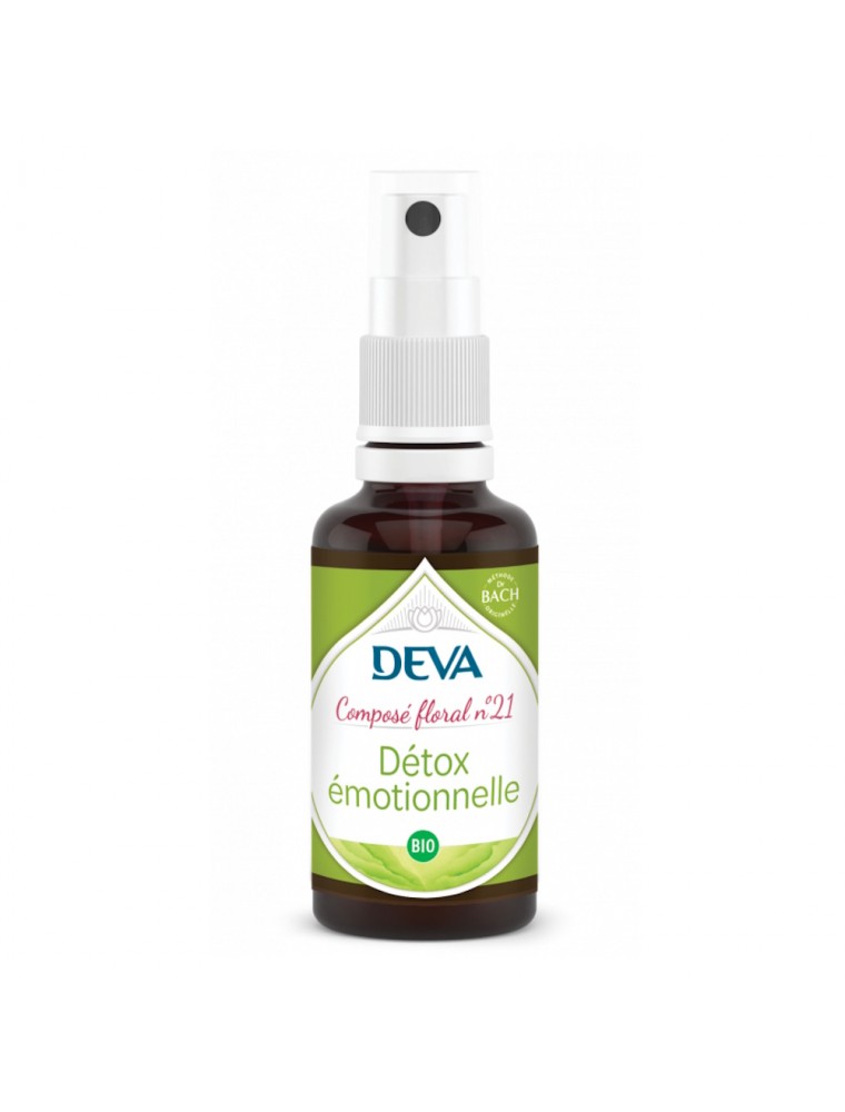Image principale de la modale pour Détox Emotionnelle Bio - Régénération Composé floral n°21 Spray de 30 ml - Deva