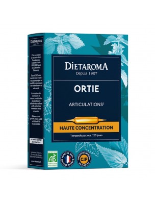 Image de C.I.P. Ortie Bio - Articulations 20 ampoules - Dietaroma depuis Achetez les produits Dietaroma à l'herboristerie Louis