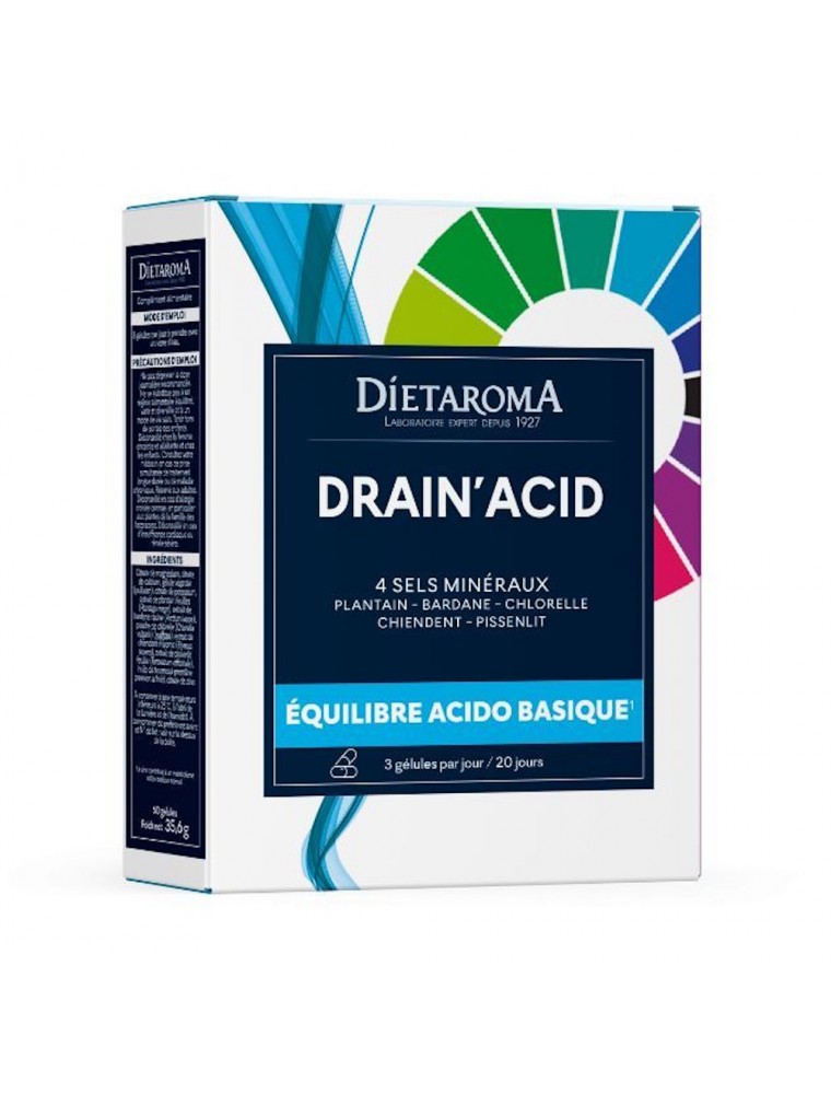 Image principale de la modale pour Drain'Acid - Drainage 60 gélules - Dietaroma