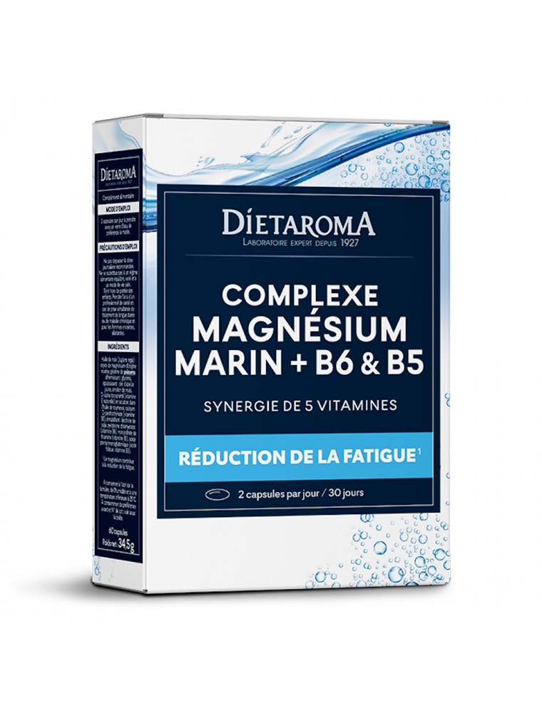 Image principale de la modale pour Complexe Magnésium Marin Plus B6 et B5 - Fatigue 60 capsules - Dietaroma