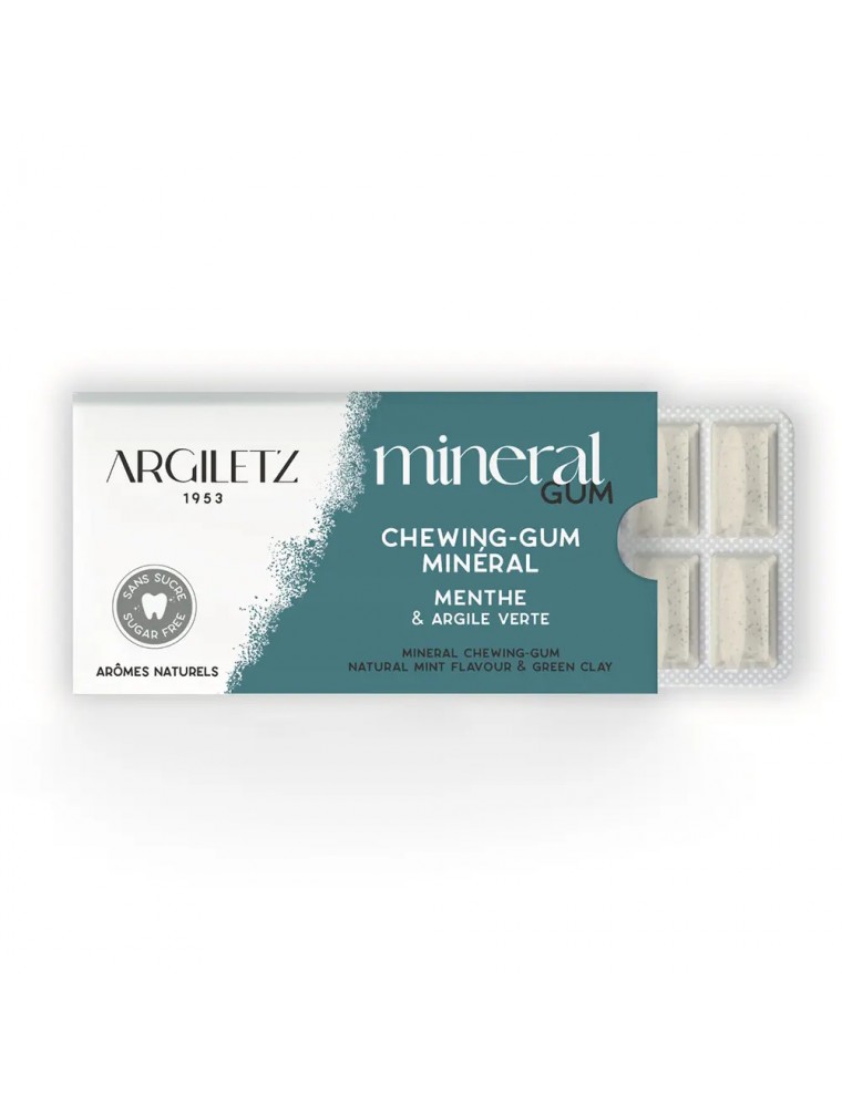 Image principale de la modale pour Chewing Gum à l’Argile verte - Menthe 12 Dragées - Argiletz
