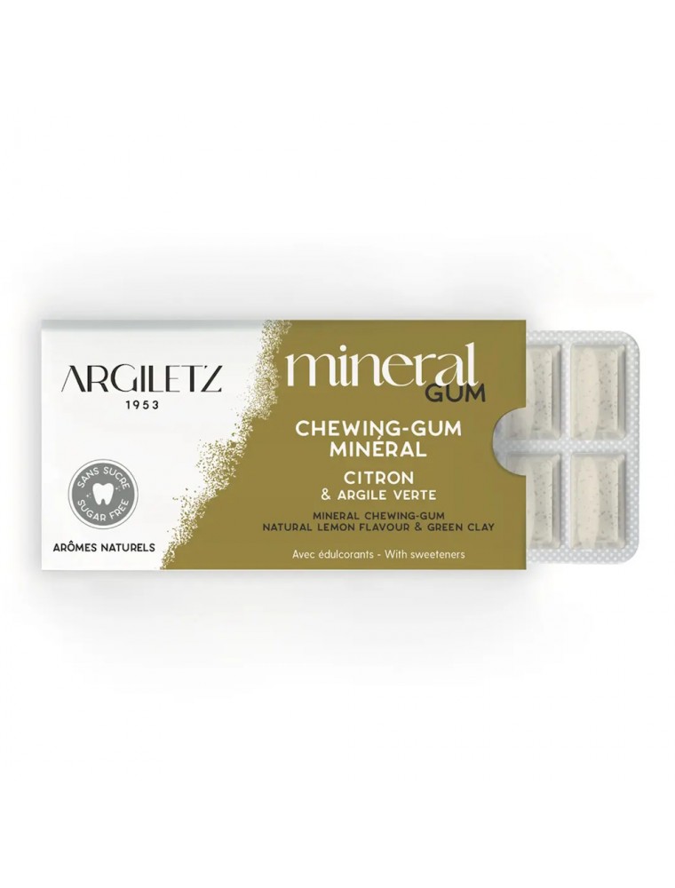 Image principale de la modale pour Chewing Gum à l’Argile verte - Citron 12 Dragées - Argiletz