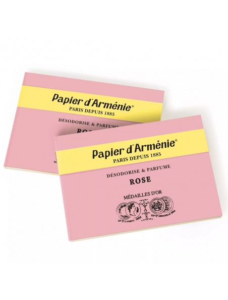 Papier d'Arménie à la Rose - Désodorisant naturel 36 bandes