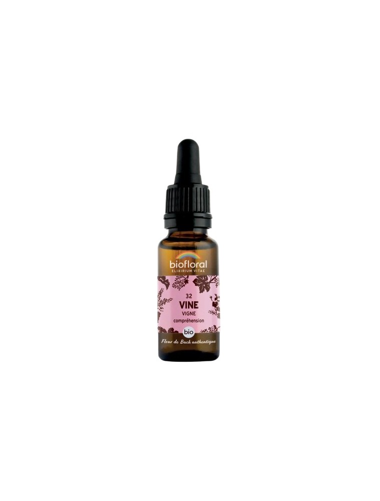 Image principale de la modale pour Vine n°32 - Acceptation et Compréhension Bio aux Fleurs de Bach 20 ml - Biofloral