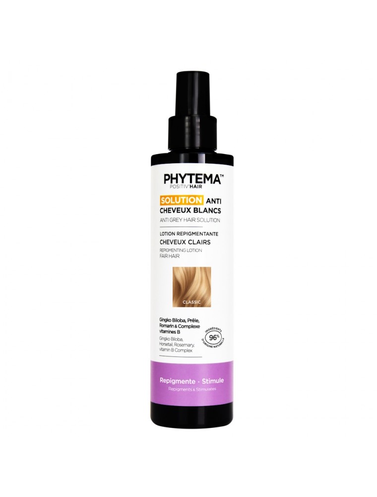 Image principale de la modale pour Lotion Repigmentante Classic Positiv'Hair - Cheveux clairs 150 ml - Phytema