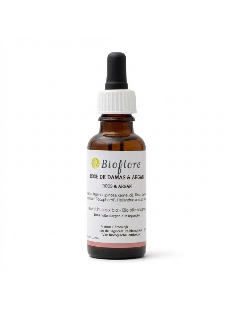 Image principale de la modale pour Macérât de Rose de Damas et d'Argan Bio - Soin de la Peau 30 ml - Bioflore