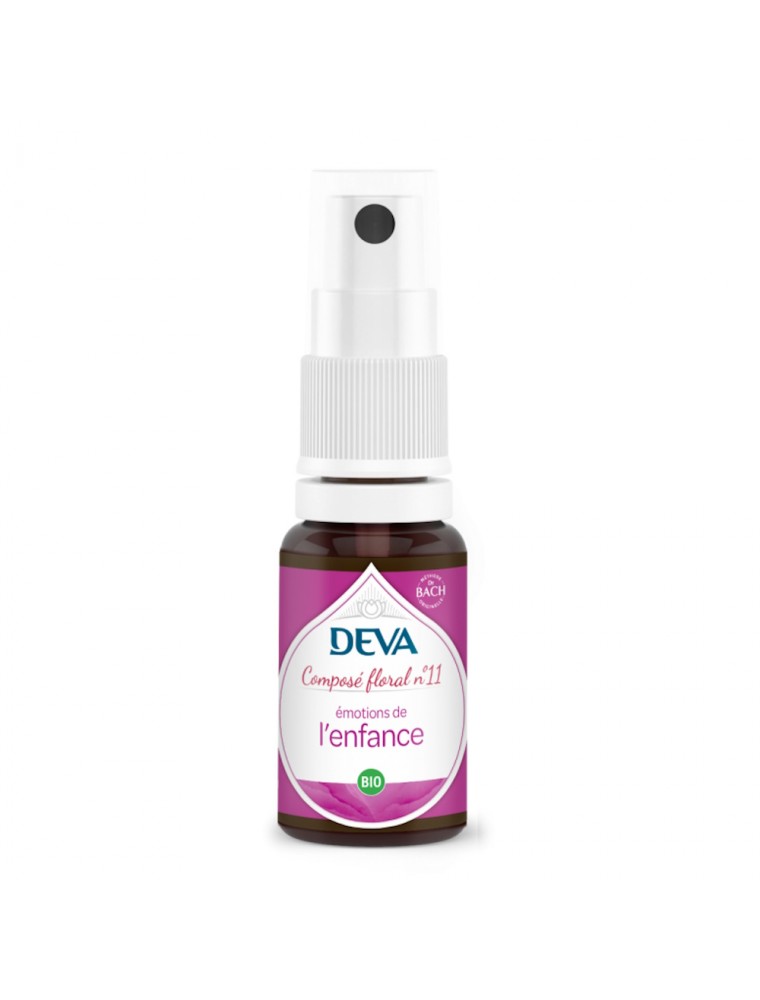 Image principale de la modale pour Émotions de la Petite enfance Bio - Ouverture Créativité Composé floral n°11 Spray de 15 ml - Deva