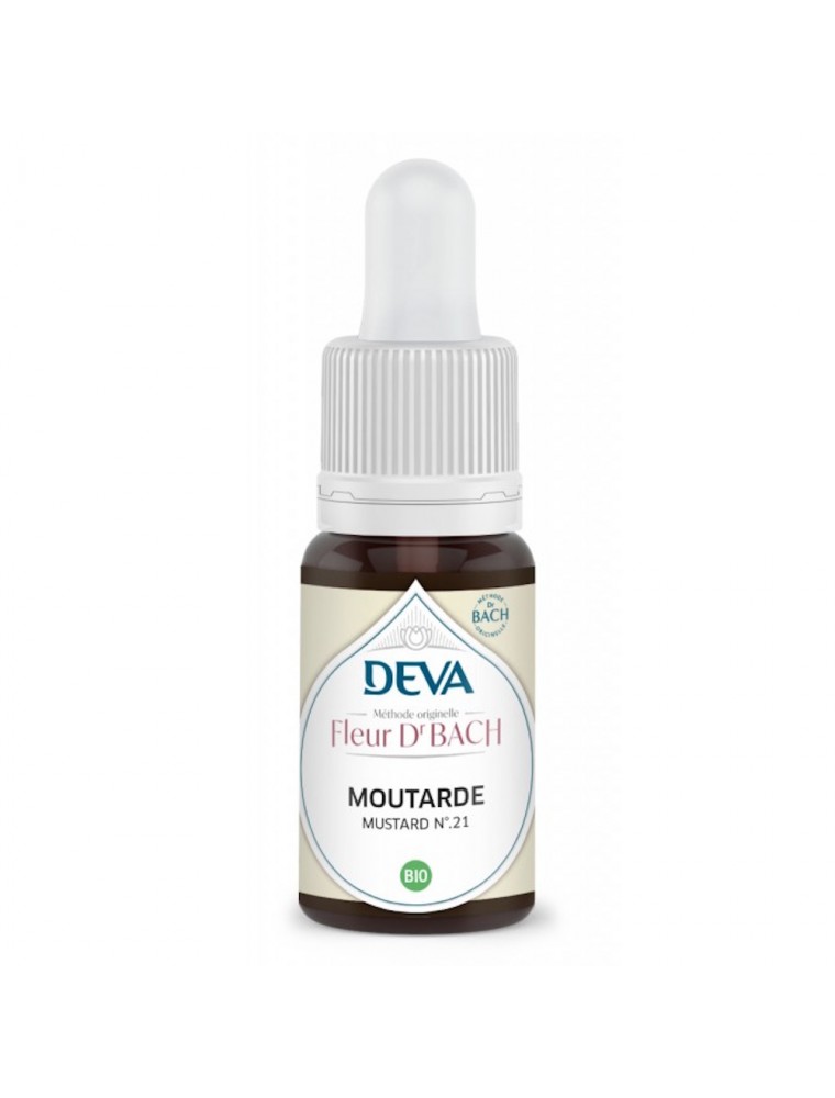 Image principale de la modale pour Moutarde Bio - Sérénité et Joie Élixir Floral de Bach 15 ml - Deva