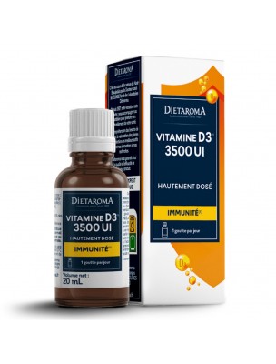 Image de Vitamine D3 3500 UI - Immunité 20 ml - Dietaroma depuis Commandez les produits Dietaroma à l'herboristerie Louis