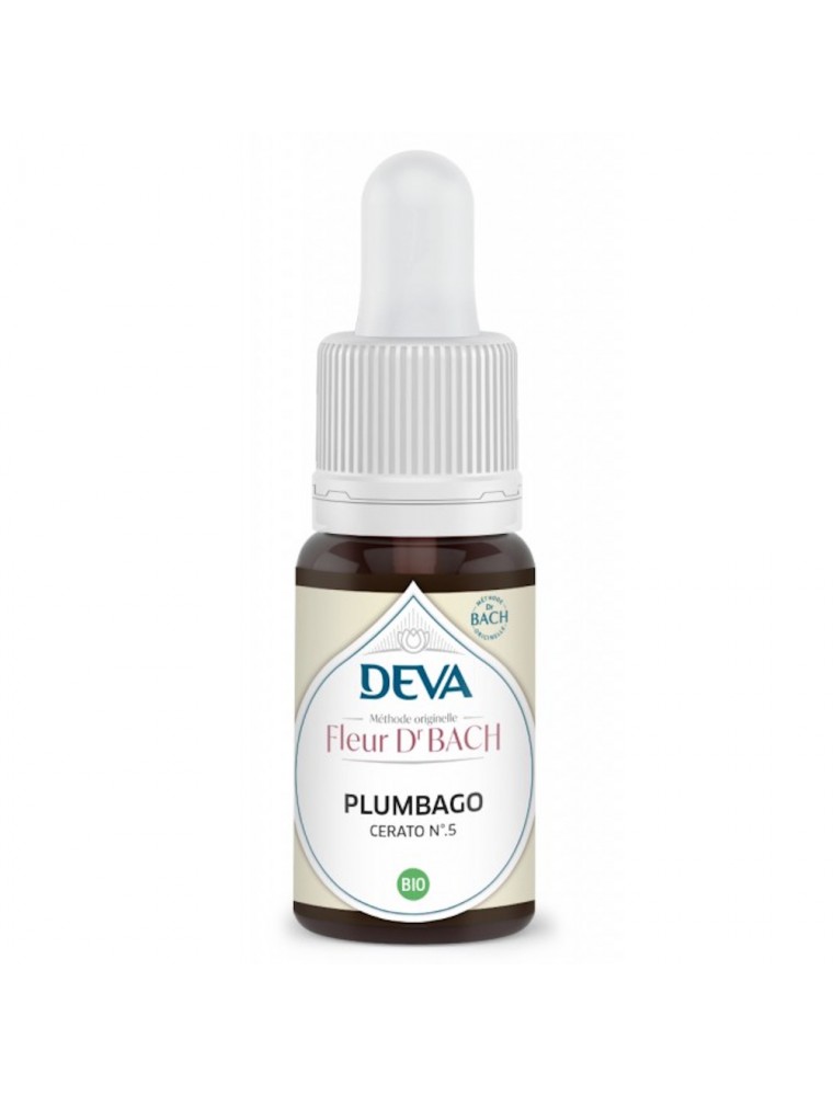 Image principale de la modale pour Plumbago Bio - Confiance en soi et Intuition Élixir Floral de Bach 15 ml - Deva