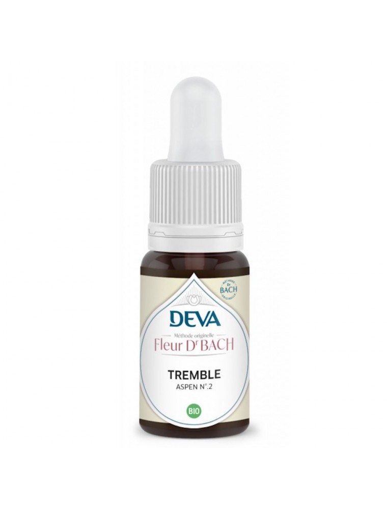 Image principale de la modale pour Tremble Bio - Courage et Volonté Élixir Floral de Bach 15 ml - Deva