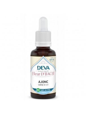 Image de Ajonc Sans Alcool Bio - Espoir et Force de la volonté Elixir Floral de Bach 30 ml - Deva depuis Achetez les produits Deva à l'herboristerie Louis