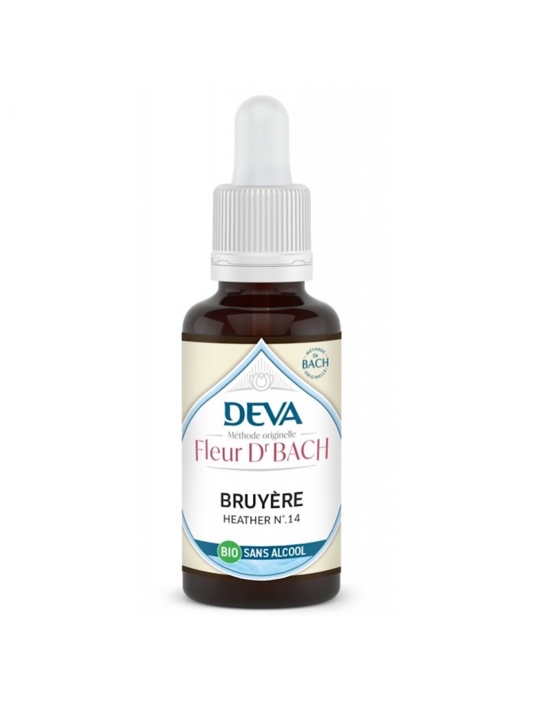 Image principale de la modale pour Bruyère Sans Alcool Bio - Altruisme et Ecoute Elixir Floral de Bach 30 ml - Deva