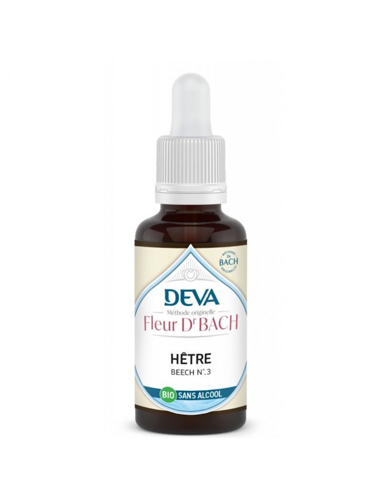 Image principale de la modale pour Hêtre Sans Alcool Bio - Tolérance et Acceptation des autres Élixir Floral de Bach 30 ml - Deva