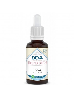 Image de Houx Sans Alcool Bio - Amour sincère et Pardon Élixir Floral de Bach 30 ml - Deva depuis Achetez les produits Deva à l'herboristerie Louis (4)