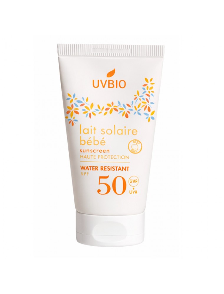 Image principale de la modale pour Lait Solaire Bébé SPF 50 Bio - Soin du visage et du corps 50 ml - UV Bio
