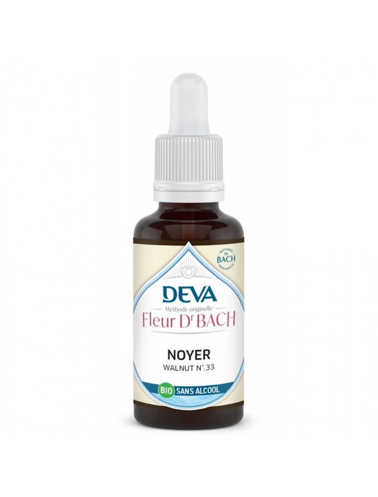 Image principale de la modale pour Noyer Sans Alcool Bio - Aide au changement et protection Élixir Floral de Bach 30 ml - Deva