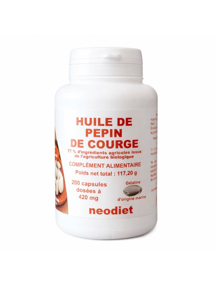 Image principale de la modale pour Huile de Pépin de Courge Bio - Confort Urinaire 200 capsules - Qualidiet
