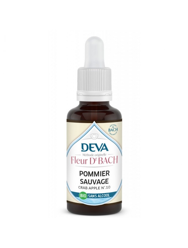 Image principale de la modale pour Pommier sauvage Sans Alcool Bio - Sentiment de pureté Élixir Floral de Bach 30 ml - Deva