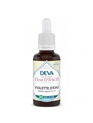 Image de Violette d'eau Sans Alcool Bio - Amabilité et Humilité Élixir Floral de Bach 30 ml - Deva depuis Protection Emotionnelle Sans Alcool Bio - Sensibilité équilibrée Composé floral n°4 - Deva