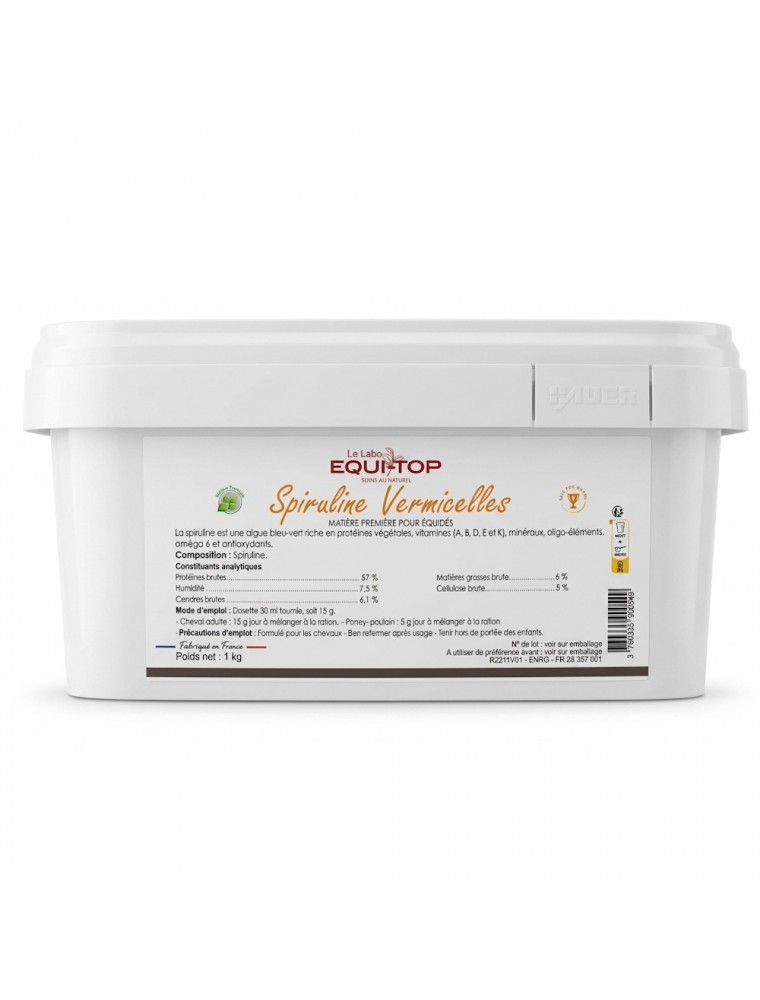 Image principale de la modale pour Spiruline vermicelles - Muscles des chevaux 1 Kg - Equi-Top