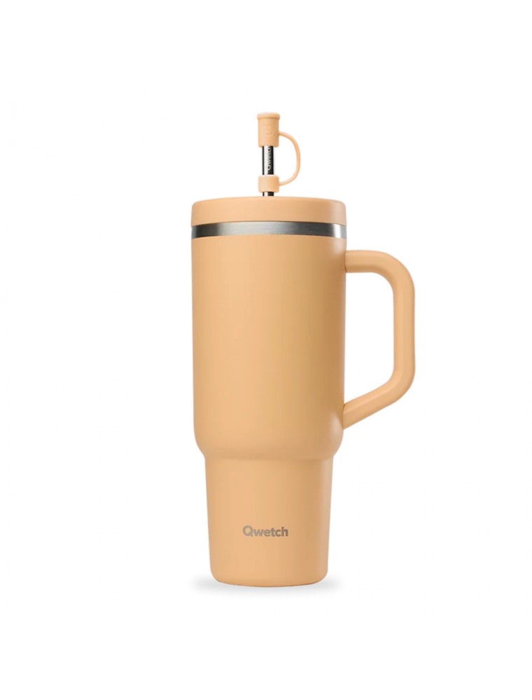 Image principale de la modale pour Travel Cup Isotherme Matt Abricot - Hydratation 900 ml - Qwetch