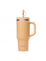 Image de Travel Cup Isotherme Matt Abricot - Hydratation 900 ml - Qwetch depuis Maison écologique pour un habitat sain | Louis Herboristerie (6)