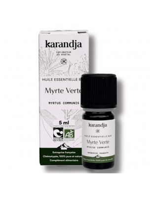 Image 79154 supplémentaire pour Myrte Verte Bio - Huile Essentielle de Myrtus communis L. cineoliferum 5 ml - Karandja