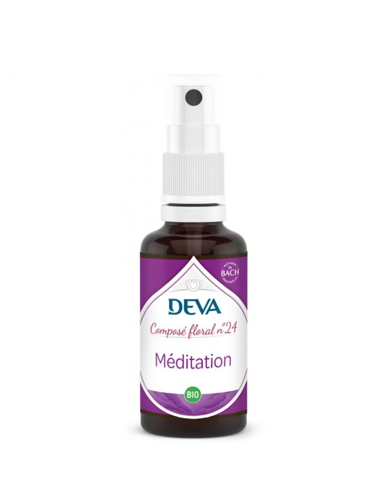 Image principale de la modale pour Méditation Bio - Pleine conscience Composé floral n°24 Spray de 30 ml - Deva