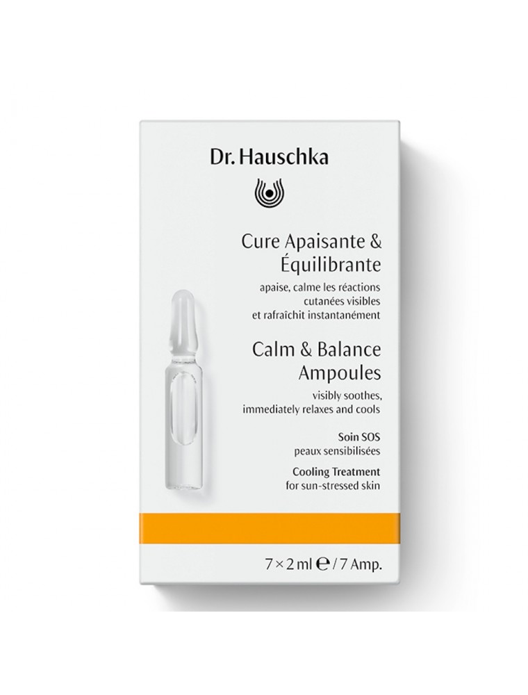 Image principale de la modale pour Cure Apaisante et Equilibrante - Soin SOS Peaux Sensibilisées 7 ampoules - Dr Hauschka