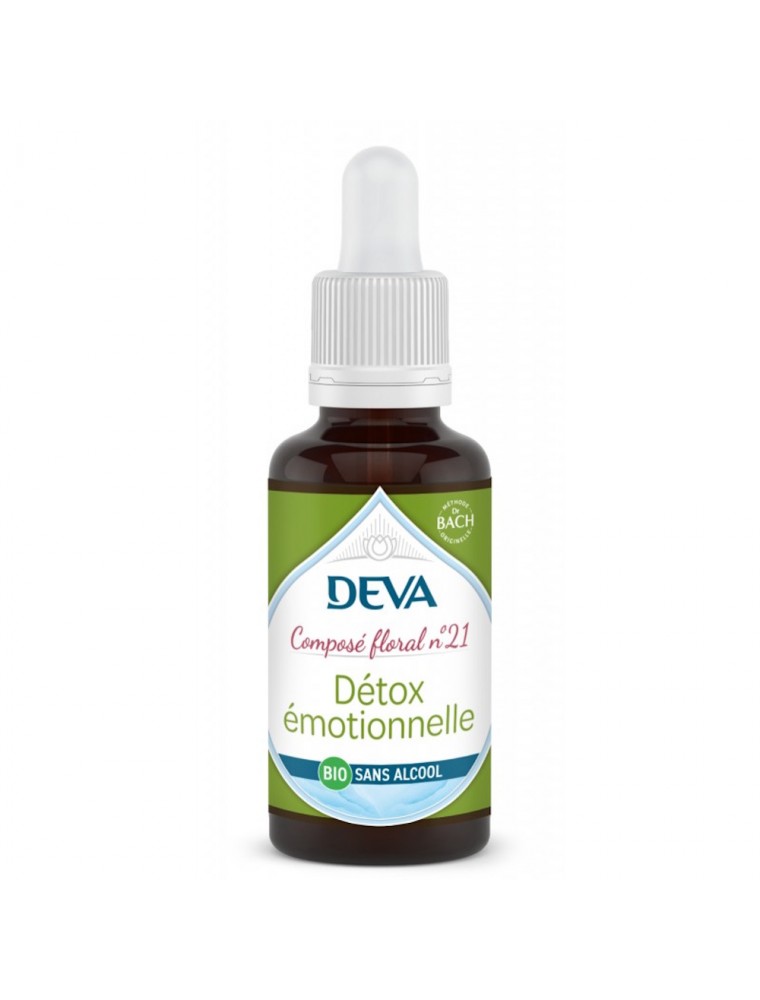 Image principale de la modale pour Détox Emotionnelle Sans Alcool Bio - Régénération Composé floral n°21 30 ml - Deva