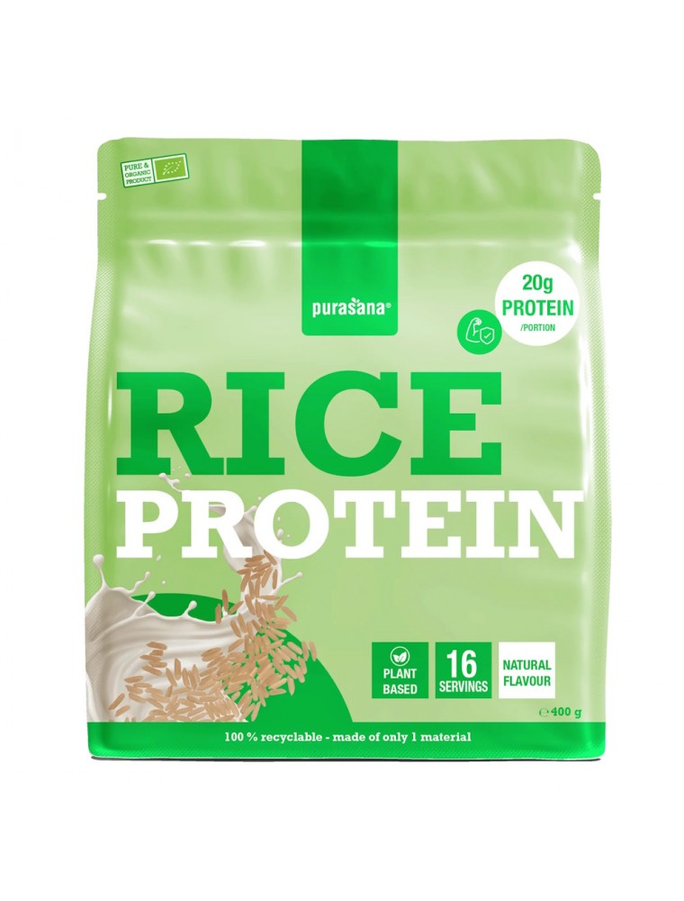 Image principale de la modale pour Vegan Protein Bio - Protéines Végétales Riz 400 g - Purasana