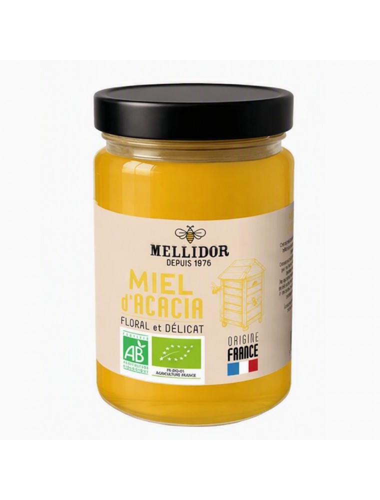 Image principale de la modale pour Miel d'Acacia Bio - Miel Délicat et Doux 400g - Mellidor