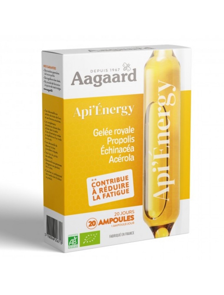 Image principale de la modale pour Api Energy Bio - Vitalité 20 Ampoules de 10 ml - Aagaard