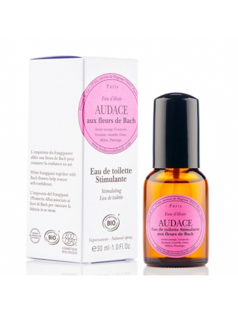 Image principale de la modale pour Audace - Eau de toilette stimulante Bio aux Fleurs de Bach 30 ml - Elixirs and Co