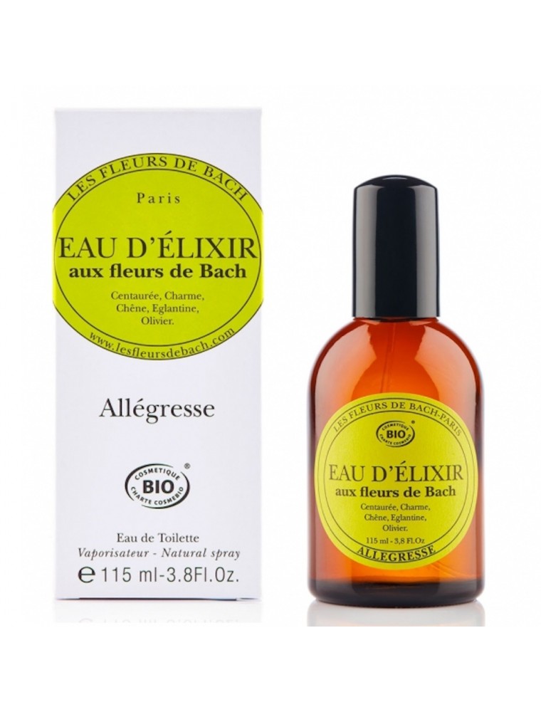 Image principale de la modale pour Allégresse - Eau de toilette énergisante Bio aux Fleurs de Bach 115 ml - Elixirs and Co