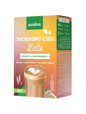 Image de Morning Chaï Latté Bio - Energie et Performance 6 Sticks - Purasana depuis Achetez les nouvelles tisanes arrivées à l'herboristerie Louis