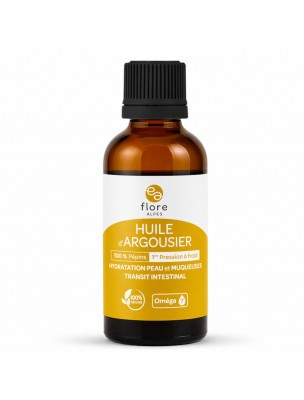 Image de Huile Pure de Pépins d'Argousier Bio - Soin de la Peau 50 ml - Flore Alpes depuis Flore Alpes