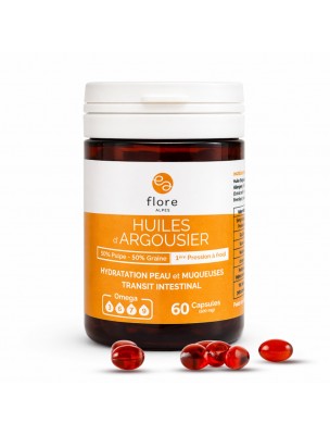 Image de Huiles d'Argousier - Peau et Transit 60 capsules - Flore Alpes depuis Flore Alpes