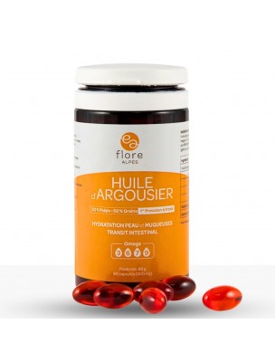Image de Huiles d'Argousier - Peau et Transit 90 capsules - Flore Alpes depuis Flore Alpes
