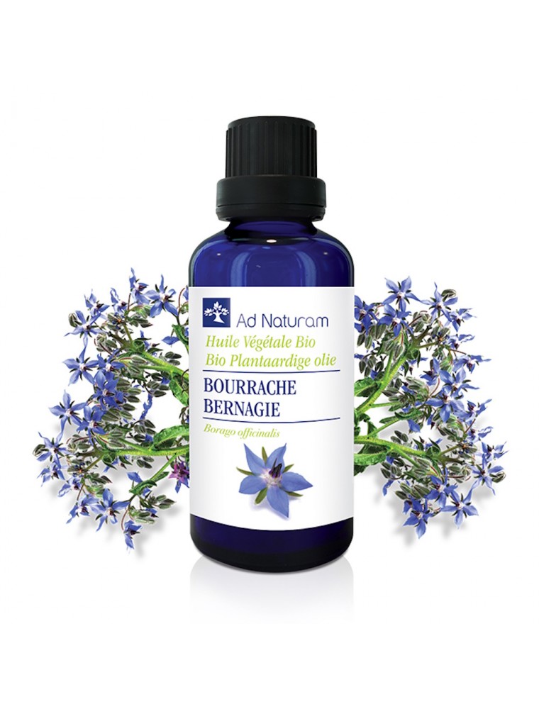 Image principale de la modale pour Bourrache Bio - Huile Végétale de Borago officinalis 50 ml - Ad Naturam