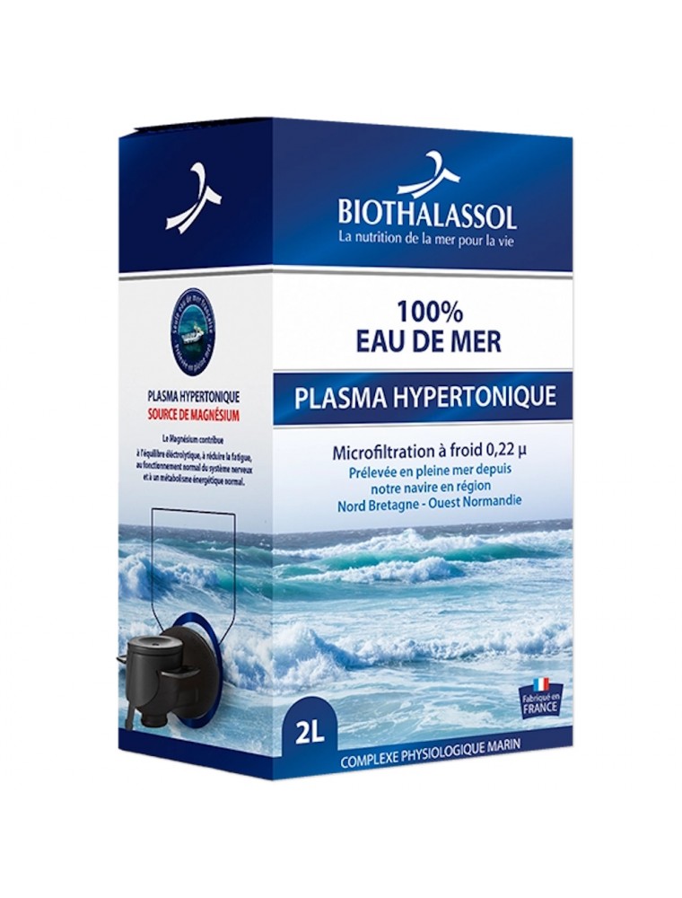 Image principale de la modale pour Eau de Mer Intégrale - Plasma Hypertonique 2 Litres - Biothalassol