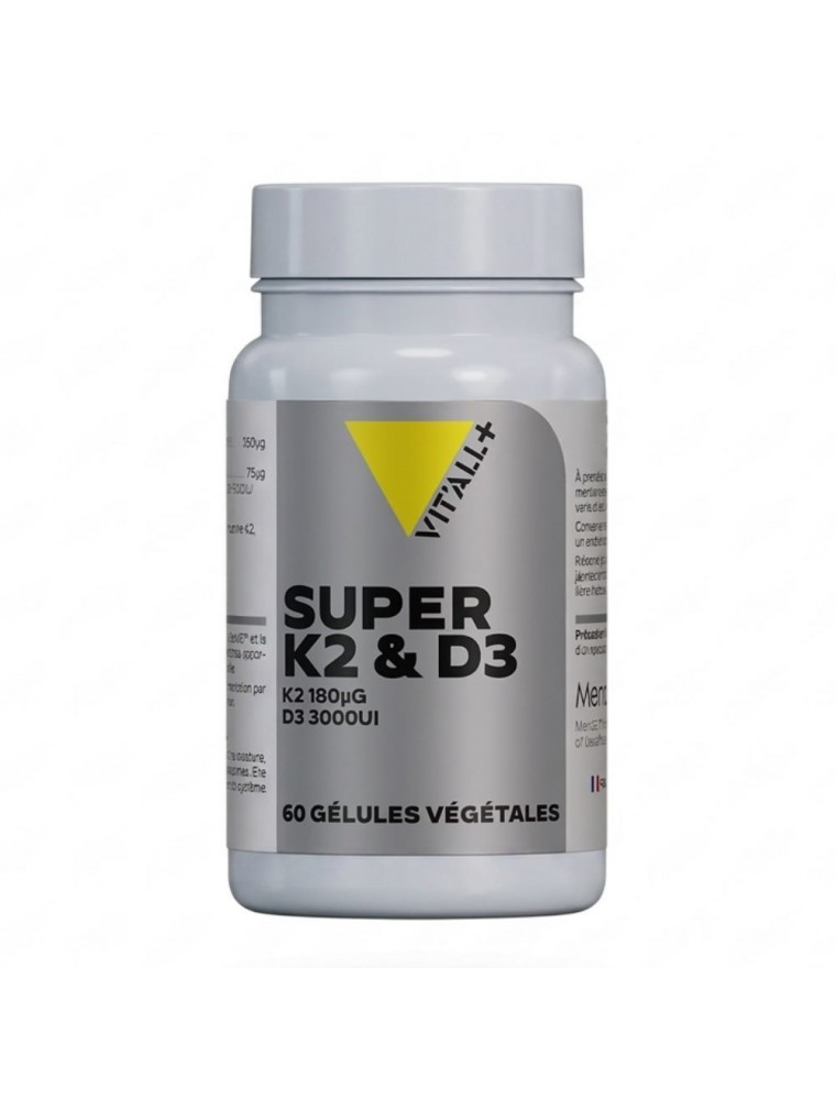 Image principale de la modale pour Super K2 D3 - Ossature et Immunité 60 gélules végétales - Vit'all+
