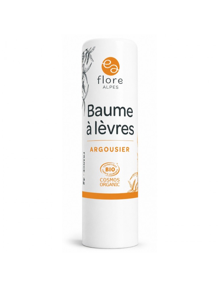 Image principale de la modale pour Baume à Lèvres Bio - Soin des Lèvres à l'Argousier 4g - Flore Alpes