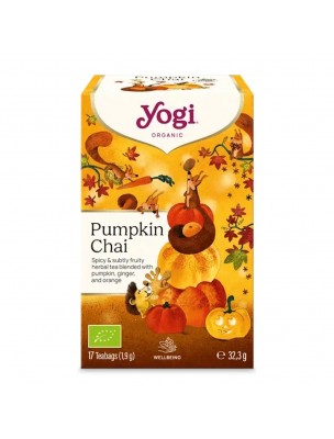 Image de Pumpkin Chaï Bio - Infusions Ayurvédiques 17 sachets - Yogi depuis louis-herboristerie