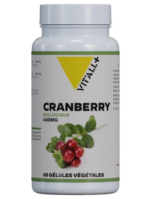 Cranberry (Canneberge) Bio 400 mg - Confort urinaire 60 gélules végétales - Vit'all+