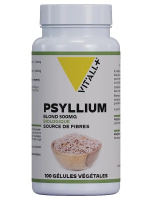 Image de Psyllium Blond Bio 500 mg - Transit 100 gélules végétales - Vit'all+ depuis Achetez les produits Vit'All + à l'herboristerie Louis (7)